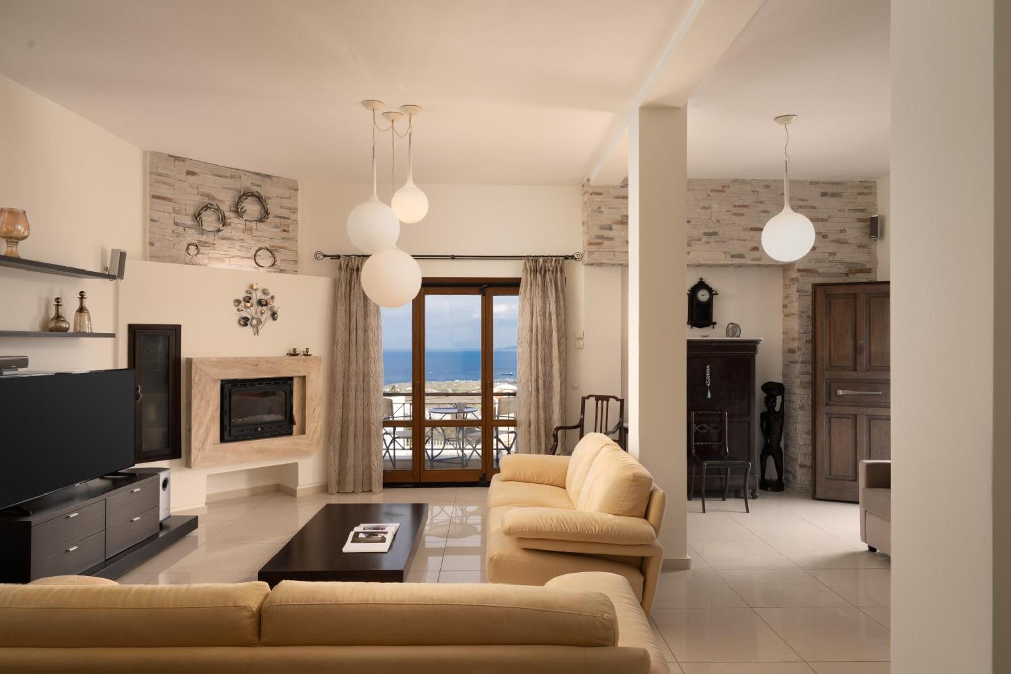 Central Seaview Heven Apartment In Fira  Exterior foto