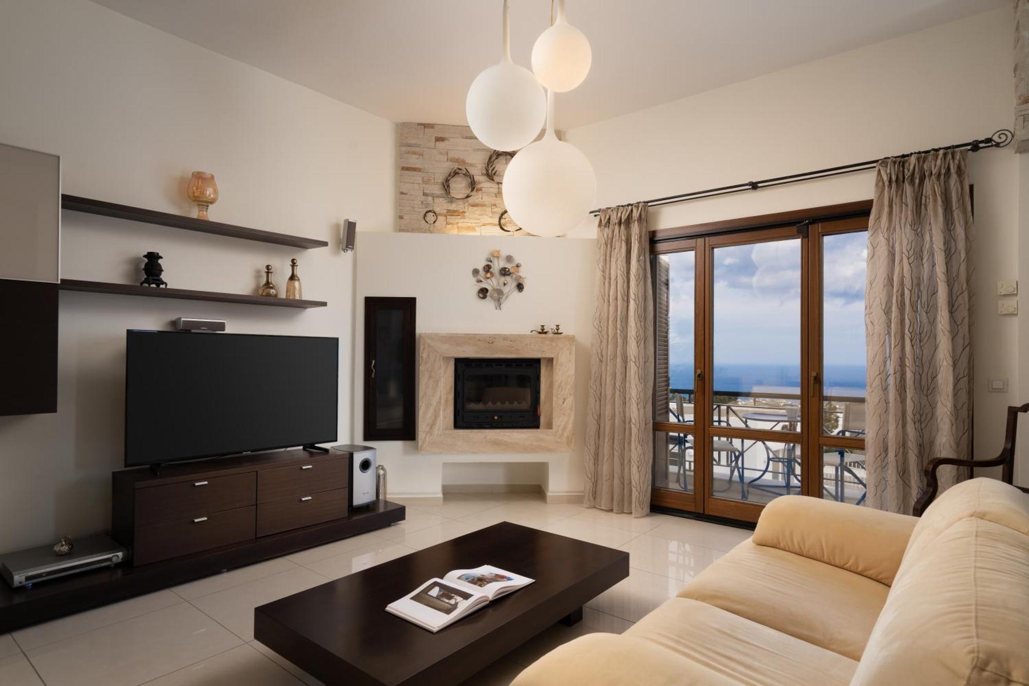 Central Seaview Heven Apartment In Fira  Exterior foto